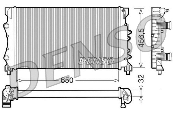 DRM23024 DENSO Радиатор, охлаждение двигателя (фото 1)