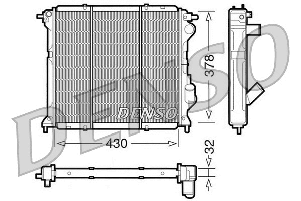 DRM23027 DENSO Радиатор, охлаждение двигателя (фото 1)