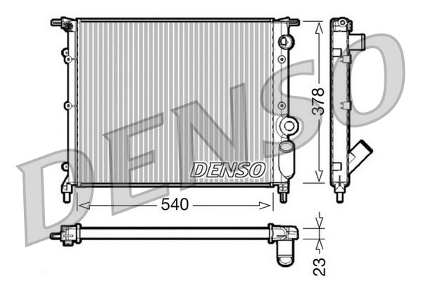 DRM23028 DENSO Радиатор, охлаждение двигателя (фото 1)