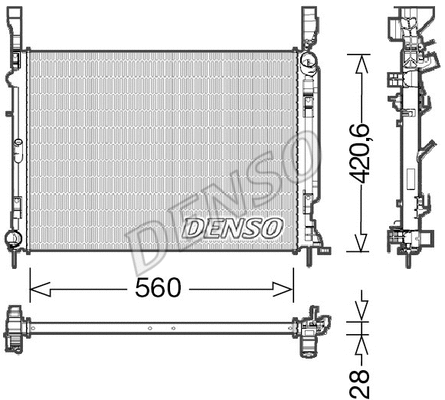 DRM23036 DENSO Радиатор, охлаждение двигателя (фото 2)