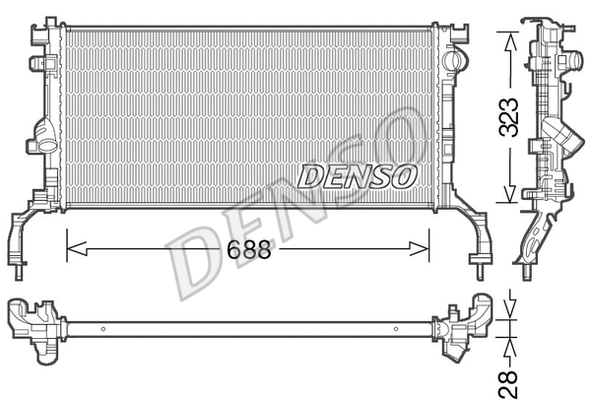 DRM23038 DENSO Радиатор, охлаждение двигателя (фото 1)