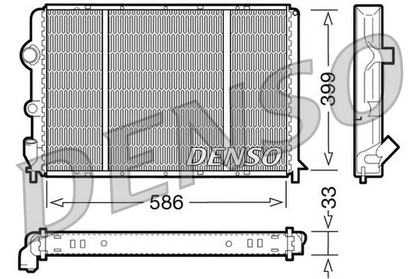 DRM23050 DENSO Радиатор, охлаждение двигателя (фото 1)