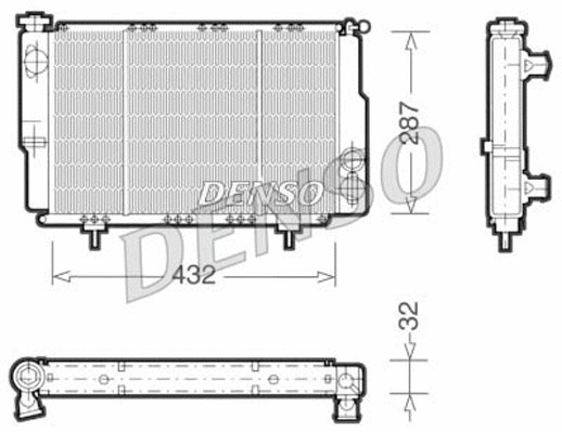 DRM23060 DENSO Радиатор, охлаждение двигателя (фото 1)