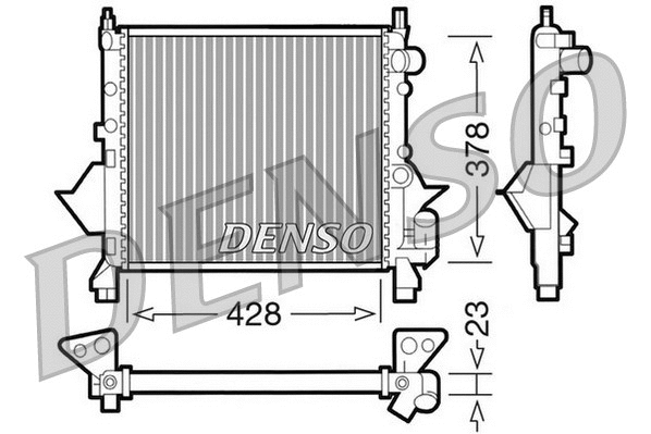 DRM23080 DENSO Радиатор, охлаждение двигателя (фото 1)