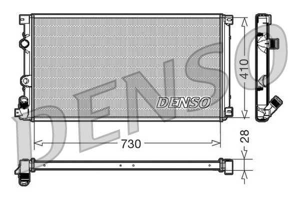 DRM23090 DENSO Радиатор, охлаждение двигателя (фото 1)