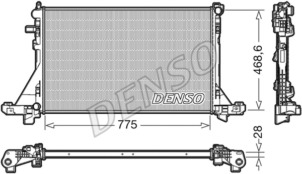 DRM23093 DENSO Радиатор, охлаждение двигателя (фото 1)