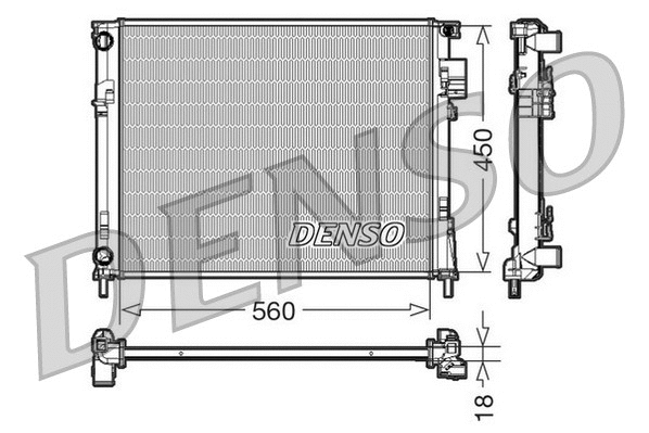 DRM23095 DENSO Радиатор, охлаждение двигателя (фото 1)