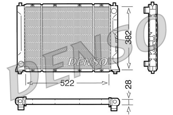 DRM24012 DENSO Радиатор, охлаждение двигателя (фото 1)