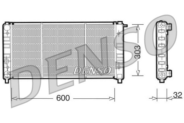 DRM26004 DENSO Радиатор, охлаждение двигателя (фото 1)