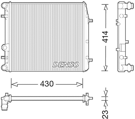 DRM27006 DENSO Радиатор, охлаждение двигателя (фото 1)