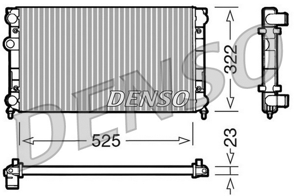 DRM32005 DENSO Радиатор, охлаждение двигателя (фото 1)