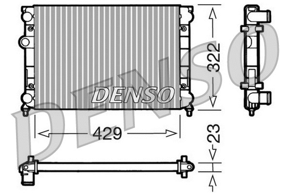 DRM32007 DENSO Радиатор, охлаждение двигателя (фото 1)