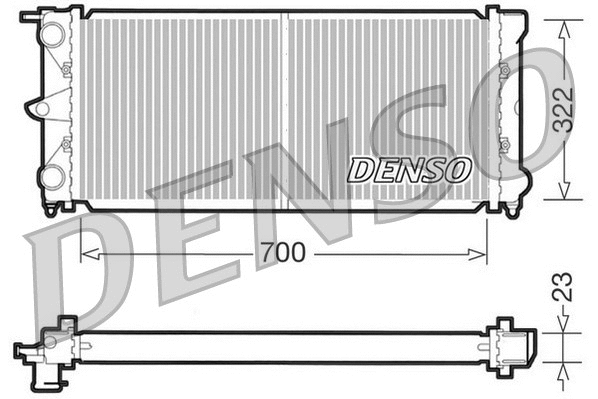 DRM32021 DENSO Радиатор, охлаждение двигателя (фото 1)