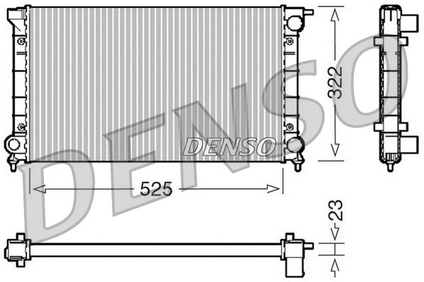 DRM32024 DENSO Радиатор, охлаждение двигателя (фото 1)