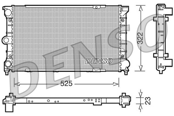 DRM32031 DENSO Радиатор, охлаждение двигателя (фото 1)