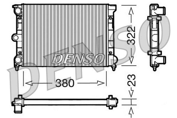 DRM32032 DENSO Радиатор, охлаждение двигателя (фото 1)