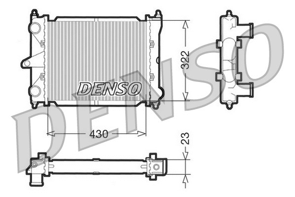 DRM32033 DENSO Радиатор, охлаждение двигателя (фото 1)