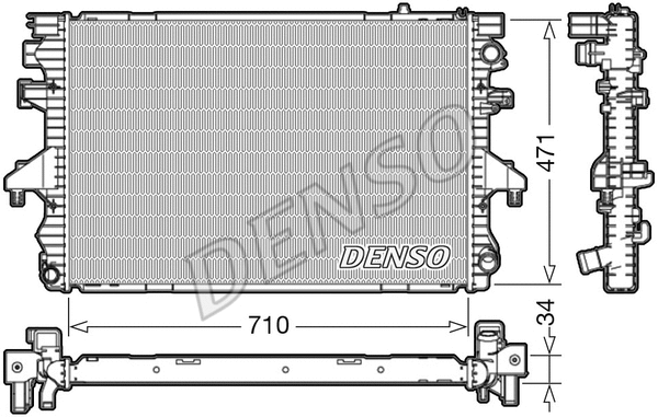 DRM32040 DENSO Радиатор, охлаждение двигателя (фото 1)