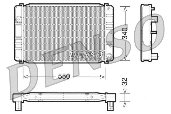 DRM33010 DENSO Радиатор, охлаждение двигателя (фото 1)