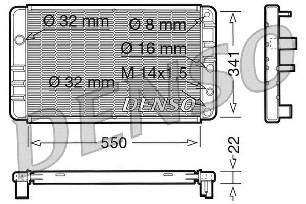 DRM33013 DENSO Радиатор, охлаждение двигателя (фото 1)