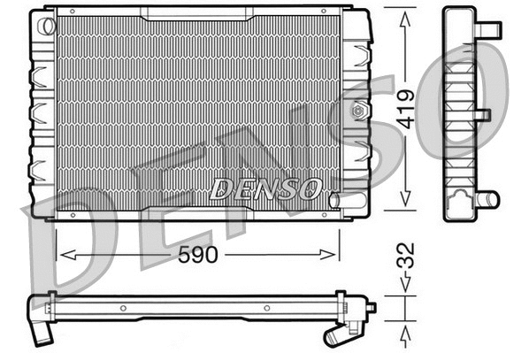 DRM33033 DENSO Радиатор, охлаждение двигателя (фото 1)