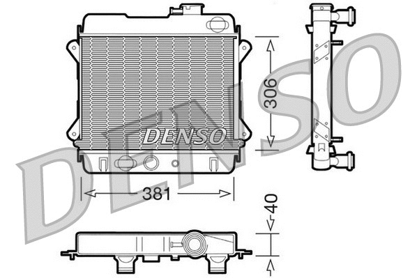 DRM34001 DENSO Радиатор, охлаждение двигателя (фото 1)