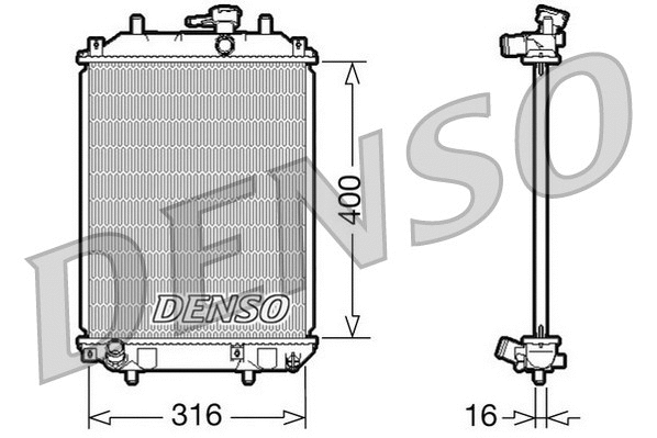 DRM35001 DENSO Радиатор, охлаждение двигателя (фото 1)