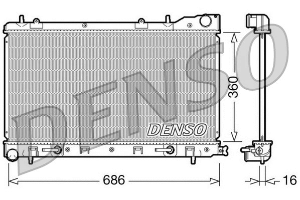 DRM36001 DENSO Радиатор, охлаждение двигателя (фото 1)