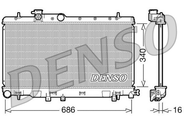 DRM36006 DENSO Радиатор, охлаждение двигателя (фото 1)
