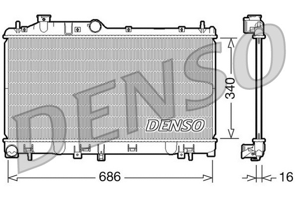 DRM36007 DENSO Радиатор, охлаждение двигателя (фото 1)