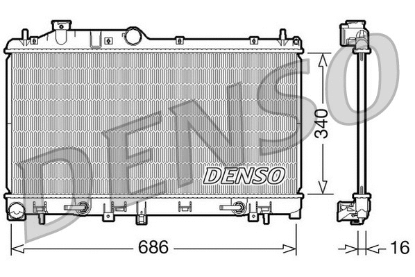 DRM36009 DENSO Радиатор, охлаждение двигателя (фото 1)