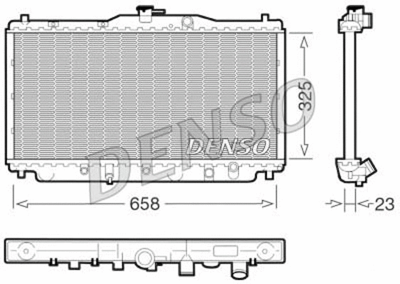 DRM40001 DENSO Радиатор, охлаждение двигателя (фото 1)