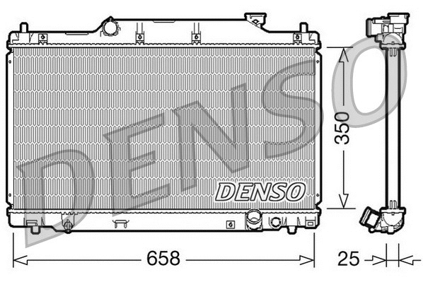 DRM40007 DENSO Радиатор, охлаждение двигателя (фото 1)
