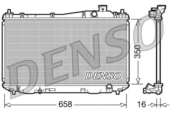 DRM40009 DENSO Радиатор, охлаждение двигателя (фото 1)