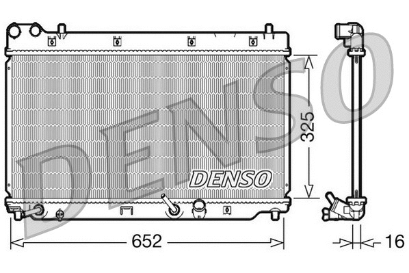 DRM40014 DENSO Радиатор, охлаждение двигателя (фото 1)