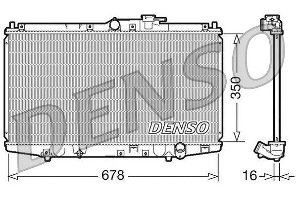 DRM40021 DENSO Радиатор, охлаждение двигателя (фото 1)