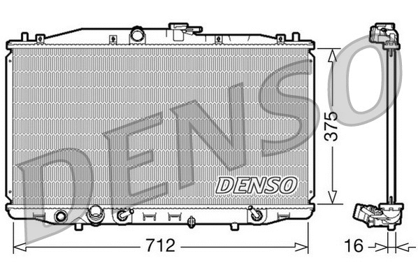 DRM40022 DENSO Радиатор, охлаждение двигателя (фото 1)