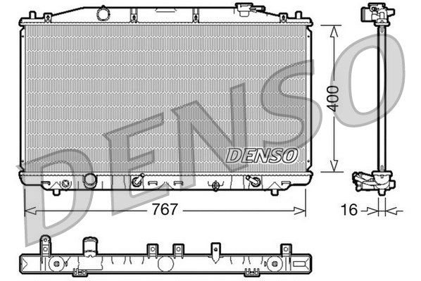 DRM40025 DENSO Радиатор, охлаждение двигателя (фото 1)