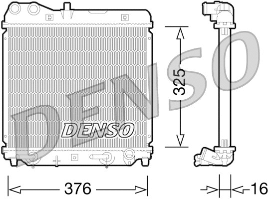DRM40026 DENSO Радиатор, охлаждение двигателя (фото 1)