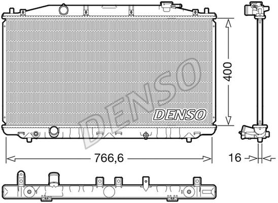 DRM40051 DENSO Радиатор, охлаждение двигателя (фото 1)