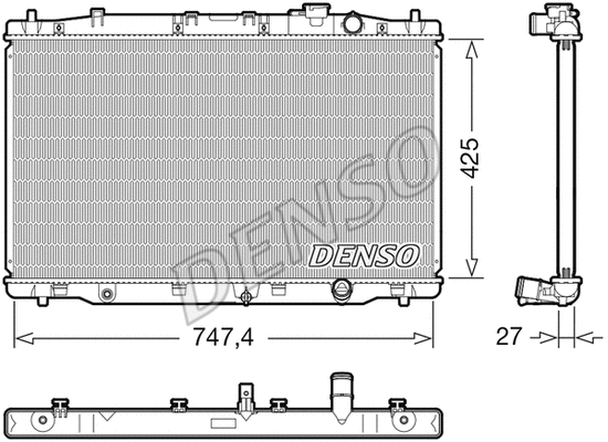 DRM40052 DENSO Радиатор, охлаждение двигателя (фото 1)