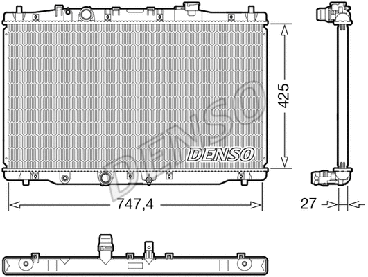 DRM40054 DENSO Радиатор, охлаждение двигателя (фото 1)