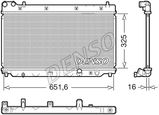 DRM40055 DENSO Радиатор, охлаждение двигателя (фото 1)