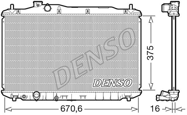 DRM40105 DENSO Радиатор, охлаждение двигателя (фото 1)