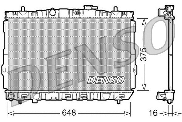 DRM41001 DENSO Радиатор, охлаждение двигателя (фото 1)