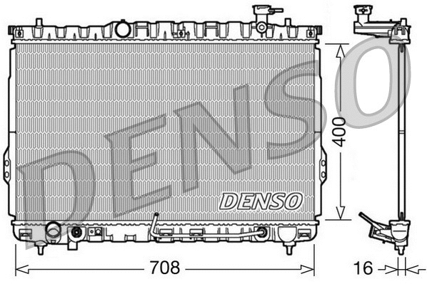 DRM41002 DENSO Радиатор, охлаждение двигателя (фото 1)