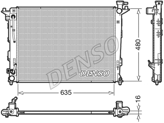 DRM41005 DENSO Радиатор, охлаждение двигателя (фото 1)