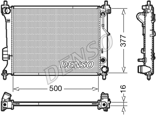 DRM41013 DENSO Радиатор, охлаждение двигателя (фото 1)