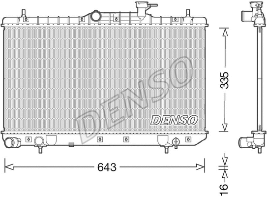 DRM41014 DENSO Радиатор, охлаждение двигателя (фото 1)