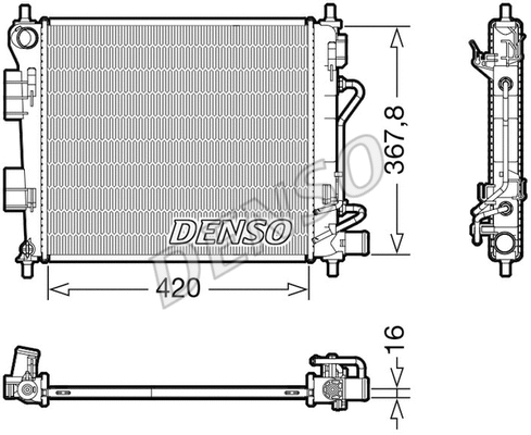 DRM41018 DENSO Радиатор, охлаждение двигателя (фото 1)